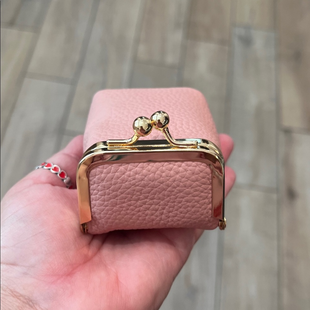 Pink Mini Kiss-Lock Coin Pouch - Picture 6 of 16